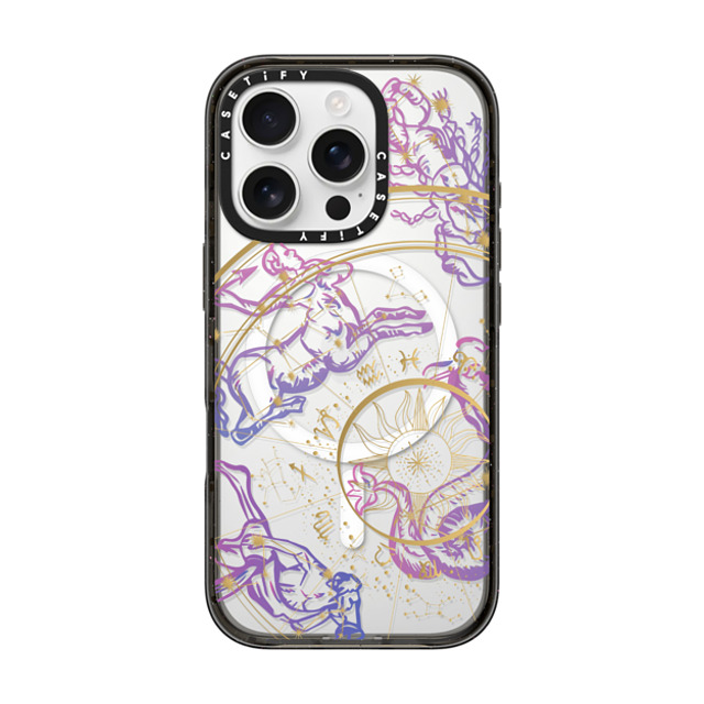 CASETiFY iPhone 16 Pro ケース ブラック インパクトケース MagSafe対応 Mysterious Zodiac casetify_artist Father's Day CASETiFY iPhone 16 Pro ケース ブラック インパクトケース MagSafe対応 Mysterious Zodiac casetify_artist Father's Day