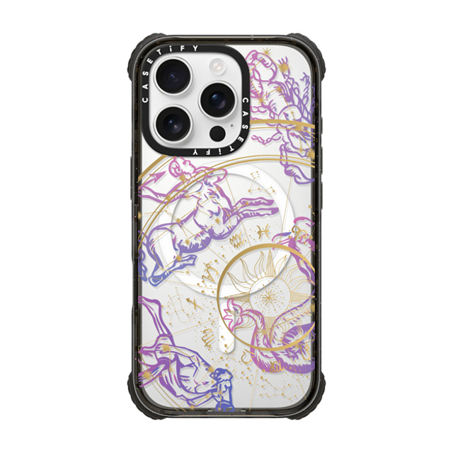 CASETiFY iPhone 16 Pro ケース ブラック ウルトラ インパクトケース MagSafe 対応 Mysterious Zodiac casetify_artist Father's Day CASETiFY iPhone 16 Pro ケース ブラック ウルトラ インパクトケース MagSafe 対応 Mysterious Zodiac casetify_artist Father's Day