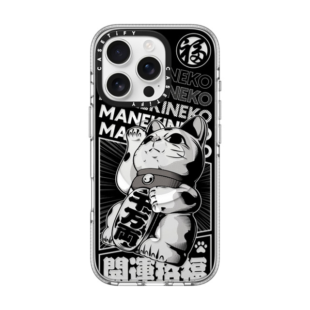 CASETiFY iPhone 16 Pro ケース クリア クリア ケース MagSafe対応 Lucky Cat Comic casetify_artist