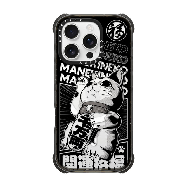 CASETiFY iPhone 16 Pro ケース ブラック ウルトラ インパクトケース MagSafe 対応 Lucky Cat Comic casetify_artist Father's Day CASETiFY iPhone 16 Pro ケース ブラック ウルトラ インパクトケース MagSafe 対応 Lucky Cat Comic casetify_artist Father's Day