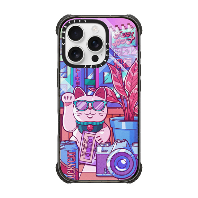 CASETiFY iPhone 16 Pro ケース ブラック ウルトラ インパクトケース MagSafe 対応 Lucky Cat City Pop casetify_artist Father's Day CASETiFY iPhone 16 Pro ケース ブラック ウルトラ インパクトケース MagSafe 対応 Lucky Cat City Pop casetify_artist Father's Day