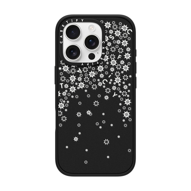 CASETiFY iPhone 16 Pro ケース マットブラック インパクトケース Falling Snow casetify_artist