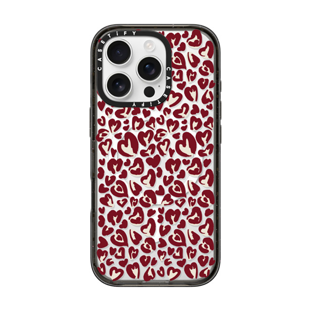 CASETiFY iPhone 16 Pro Case Black Impact Case MagSafe Compatible Leopard Love- Red casetify_artist Back to School CASETiFY iPhone 16 Pro Case Black Impact Case MagSafe Compatible Leopard Love- Red casetify_artist Back to School
