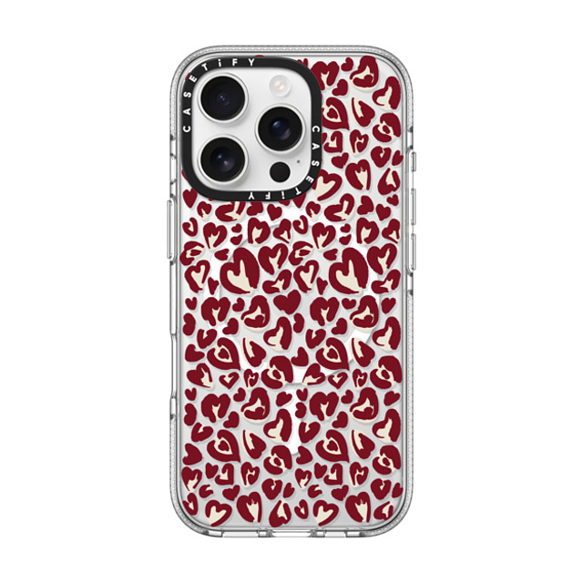 CASETiFY iPhone 16 Pro Case クリア クリア ケース MagSafe対応 Leopard Love- Red casetify_artist Back to School CASETiFY iPhone 16 Pro Case クリア クリア ケース MagSafe対応 Leopard Love- Red casetify_artist Back to School