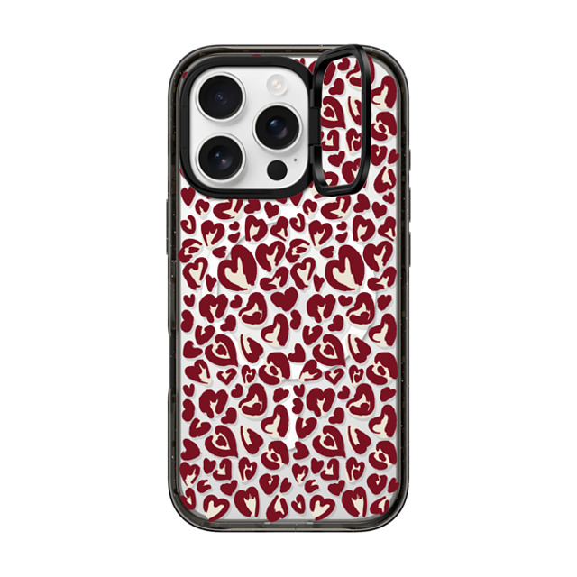 CASETiFY iPhone 16 Pro Case Black インパクトリングスタンドケース MagSafe対応 Leopard Love- Red casetify_artist Back to School CASETiFY iPhone 16 Pro Case Black インパクトリングスタンドケース MagSafe対応 Leopard Love- Red casetify_artist Back to School