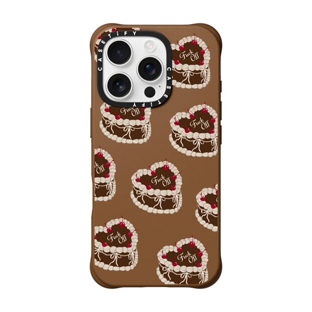 CASETiFY iPhone 16 Pro Case タン BioVeg ケース MagSafe対応 Fuck Off Sweetheart Cake casetify_artist Mother's Day CASETiFY iPhone 16 Pro Case タン BioVeg ケース MagSafe対応 Fuck Off Sweetheart Cake casetify_artist Mother's Day