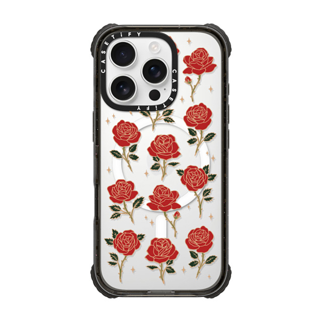 CASETiFY iPhone 16 Pro ケース ブラック ウルトラ インパクトケース MagSafe 対応 Roses and Thorns casetify_artist Father's Day CASETiFY iPhone 16 Pro ケース ブラック ウルトラ インパクトケース MagSafe 対応 Roses and Thorns casetify_artist Father's Day