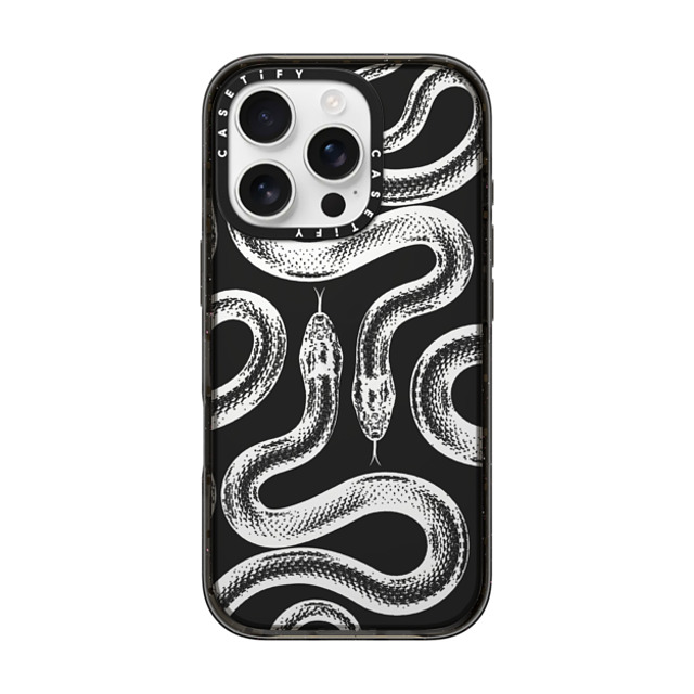 CASETiFY iPhone 16 Pro ケース ブラック インパクトケース Transparent Kingsnake casetify_artist