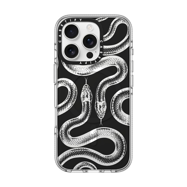 CASETiFY iPhone 16 Pro ケース クリア クリア ケース MagSafe対応 Animal,Animal,Dark Academia,Snake,Street Art,Typography,Zodiac Transparent Kingsnake