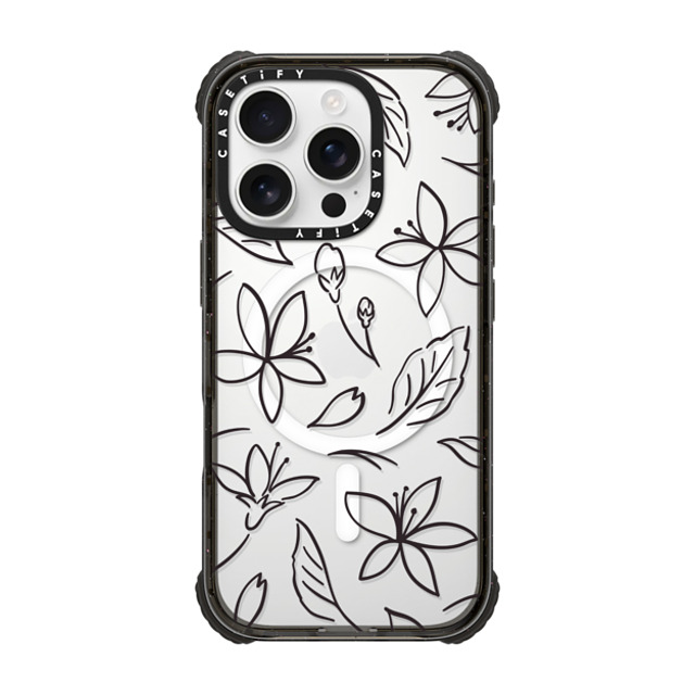 CASETiFY iPhone 16 Pro Case Black ウルトラ インパクトケース MagSafe 対応 Floral フローラル Monochrome Sakura Mother's Day CASETiFY iPhone 16 Pro Case Black ウルトラ インパクトケース MagSafe 対応 Floral フローラル Monochrome Sakura Mother's Day