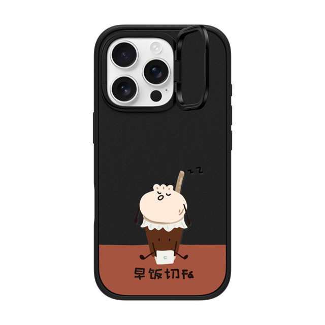 CASETiFY iPhone 16 Pro Case Matte Black インパクトリングスタンドケース MagSafe対応 Breakfast? (Retail Exclusive) casetify_artist