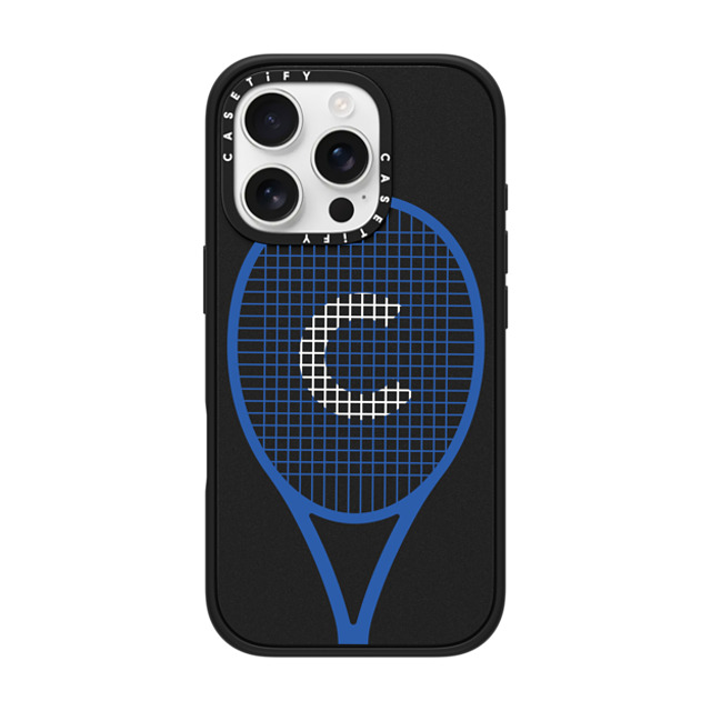CASETiFY iPhone 16 Pro ケース マットブラック インパクトケース MagSafe対応 Tennis Racket casetify_artist