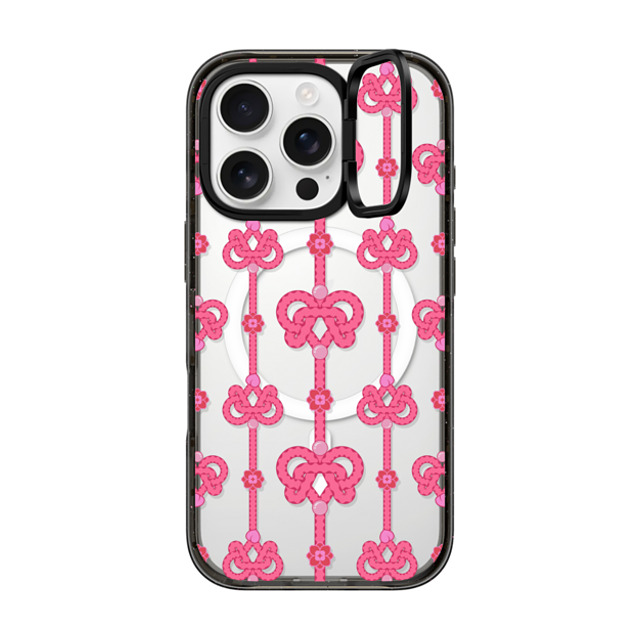 CASETiFY iPhone 16 Pro ケース ブラック インパクトリングスタンドケース MagSafe対応 Heart to Heart casetify_artist