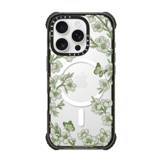 CASETiFY iPhone 16 Pro Case Black ウルトラ インパクトケース MagSafe 対応 Floral フローラル Green Sakura Garden Mother's Day CASETiFY iPhone 16 Pro Case Black ウルトラ インパクトケース MagSafe 対応 Floral フローラル Green Sakura Garden Mother's Day