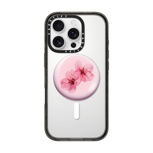 CASETiFY iPhone 16 Pro ケース ブラック インパクトケース MagSafe対応 Sakura Raindrop Cake casetify_artist
