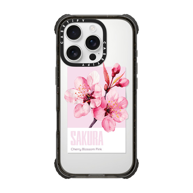 CASETiFY iPhone 16 Pro Case Black ウルトラ インパクトケース MagSafe 対応 フローラル Sakura Color Palette CASETiFY iPhone 16 Pro Case Black ウルトラ インパクトケース MagSafe 対応 フローラル Sakura Color Palette