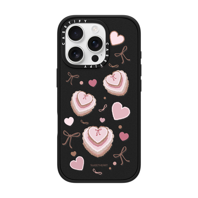 CASETiFY iPhone 16 Pro ケース マットブラック インパクトケース MagSafe対応 Sweetheart cake case casetify_artist
