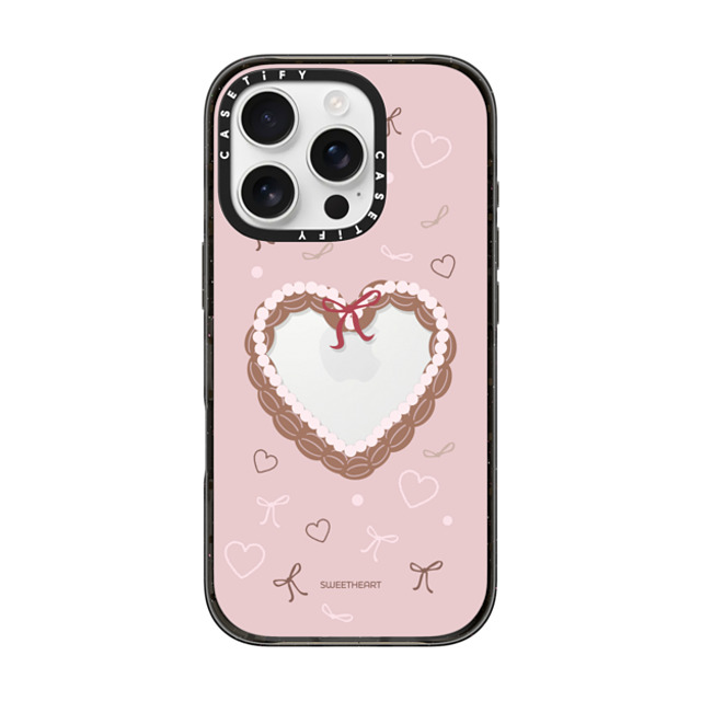 CASETiFY iPhone 16 Pro ケース Black インパクトケース Sweetheart heart case casetify_artist