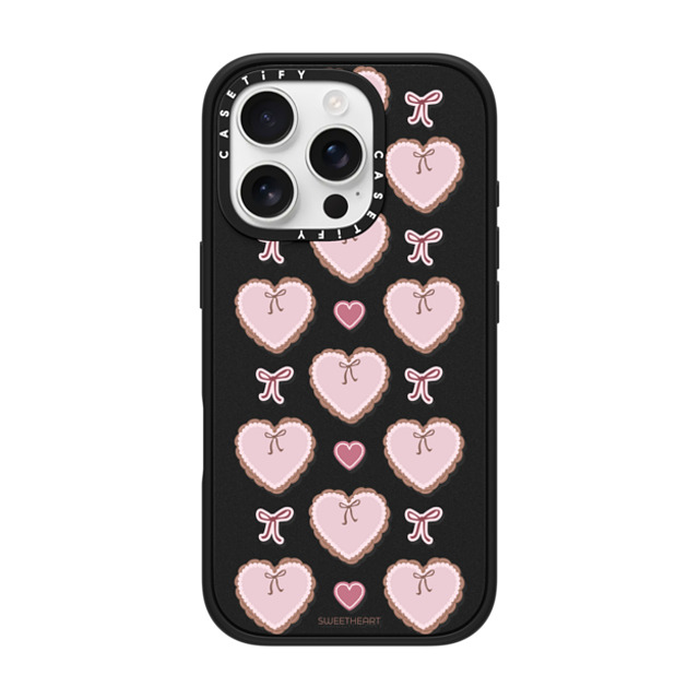 CASETiFY iPhone 16 Pro ケース マットブラック インパクトケース MagSafe対応 Sweetheart pattern case casetify_artist