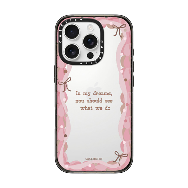 CASETiFY iPhone 16 Pro ケース Black インパクトケース Sweetheart quote case casetify_artist
