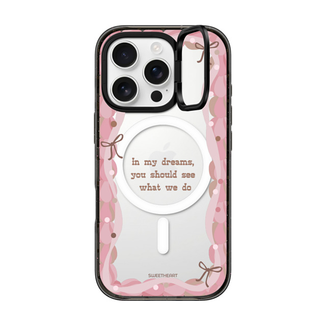 CASETiFY iPhone 16 Pro ケース Black インパクトリングスタンドケース MagSafe対応 Sweetheart quote case casetify_artist