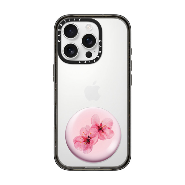 CASETiFY iPhone 16 Pro ケース Black インパクトケース Sakura Raindrop Cake casetify_artist