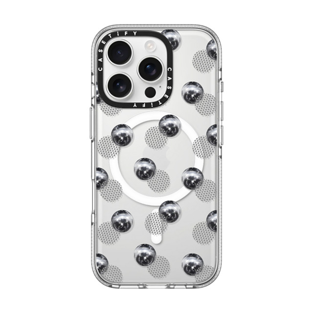 CASETiFY iPhone 16 Pro Case クリア クリア ケース MagSafe対応 Monochrome,Y2K Y2K,Monochrome Polka Dot Disco Father's Day CASETiFY iPhone 16 Pro Case クリア クリア ケース MagSafe対応 Monochrome,Y2K Y2K,Monochrome Polka Dot Disco Father's Day
