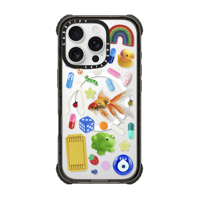 CASETiFY iPhone 16 Pro ケース ブラック ウルトラ インパクトケース MagSafe 対応 Happy Dose of Luck casetify_artist Father's Day CASETiFY iPhone 16 Pro ケース ブラック ウルトラ インパクトケース MagSafe 対応 Happy Dose of Luck casetify_artist Father's Day