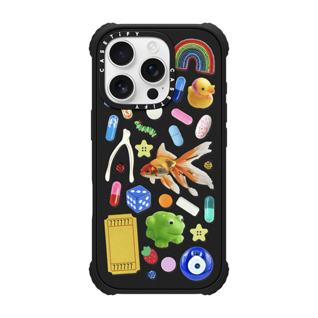 CASETiFY iPhone 16 Pro Case Matte Black ウルトラ インパクトケース MagSafe 対応 Happy Dose of Luck casetify_artist CASETiFY iPhone 16 Pro Case Matte Black ウルトラ インパクトケース MagSafe 対応 Happy Dose of Luck casetify_artist