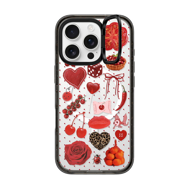 CASETiFY iPhone 16 Pro Case Black インパクトリングスタンドケース MagSafe対応 Cherry-Picked Luck casetify_artist CASETiFY iPhone 16 Pro Case Black インパクトリングスタンドケース MagSafe対応 Cherry-Picked Luck casetify_artist