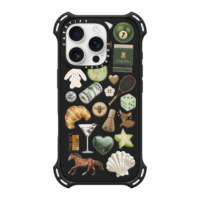 CASETiFY iPhone 16 Pro Case Matte Black バウンスケース Opulence Luck Club casetify_artist Back to School CASETiFY iPhone 16 Pro Case Matte Black バウンスケース Opulence Luck Club casetify_artist Back to School