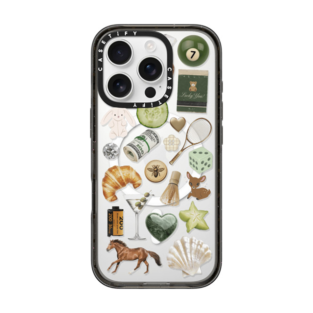 CASETiFY iPhone 16 Pro ケース ブラック インパクトケース MagSafe対応 Opulence Luck Club casetify_artist Father's Day CASETiFY iPhone 16 Pro ケース ブラック インパクトケース MagSafe対応 Opulence Luck Club casetify_artist Father's Day