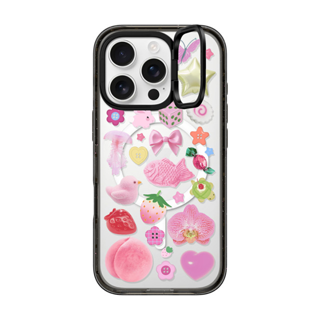 CASETiFY iPhone 16 Pro ケース ブラック インパクトリングスタンドケース MagSafe対応 Sweet Charmed Dreams casetify_artist Father's Day CASETiFY iPhone 16 Pro ケース ブラック インパクトリングスタンドケース MagSafe対応 Sweet Charmed Dreams casetify_artist Father's Day