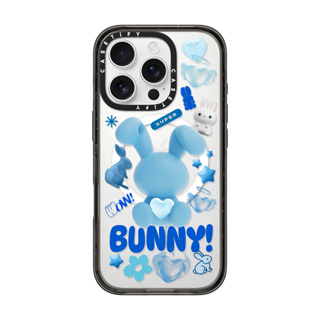 CASETiFY iPhone 16 Pro Case Black Impact Case MagSafe Compatible Bunny Records casetify_artist CASETiFY iPhone 16 Pro Case Black Impact Case MagSafe Compatible Bunny Records casetify_artist