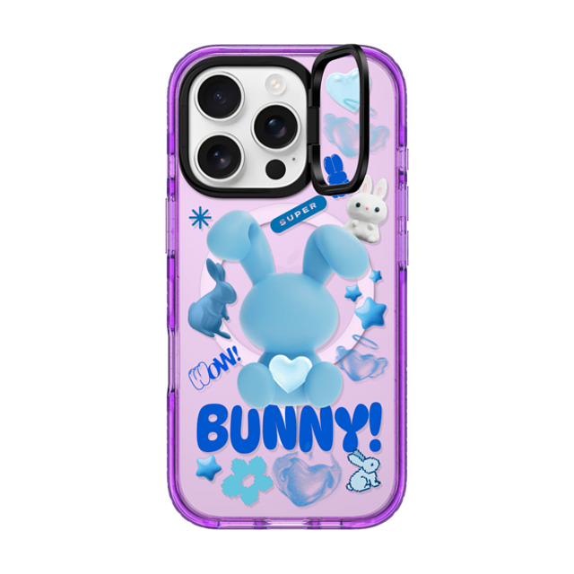 CASETiFY iPhone 16 Pro ケース パープル インパクトリングスタンドケース MagSafe対応 Bunny Records casetify_artist Father's Day CASETiFY iPhone 16 Pro ケース パープル インパクトリングスタンドケース MagSafe対応 Bunny Records casetify_artist Father's Day