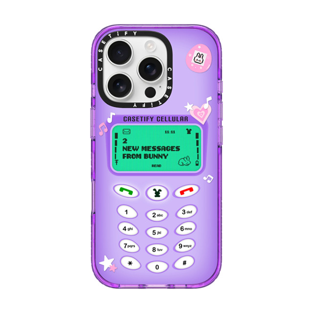 CASETiFY iPhone 16 Pro Case パープル Impact Case Bunny Mobile casetify_artist CASETiFY iPhone 16 Pro Case パープル Impact Case Bunny Mobile casetify_artist