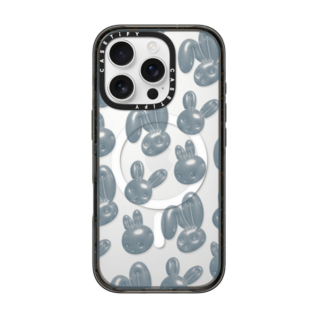 CASETiFY iPhone 16 Pro ケース ブラック インパクトケース MagSafe対応 Pixelated Bunny casetify_artist Father's Day CASETiFY iPhone 16 Pro ケース ブラック インパクトケース MagSafe対応 Pixelated Bunny casetify_artist Father's Day