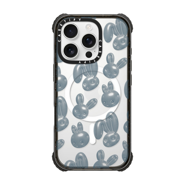 CASETiFY iPhone 16 Pro Case Black ウルトラ インパクトケース MagSafe 対応 Pixelated Bunny casetify_artist CASETiFY iPhone 16 Pro Case Black ウルトラ インパクトケース MagSafe 対応 Pixelated Bunny casetify_artist