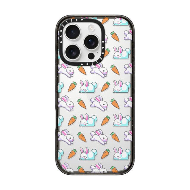 CASETiFY iPhone 16 Pro Case ブラック インパクトケース Bunny Carrot casetify_artist CASETiFY iPhone 16 Pro Case ブラック インパクトケース Bunny Carrot casetify_artist