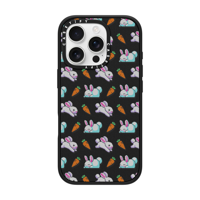 CASETiFY iPhone 16 Pro Case Matte Black Impact Case Bunny Carrot casetify_artist CASETiFY iPhone 16 Pro Case Matte Black Impact Case Bunny Carrot casetify_artist