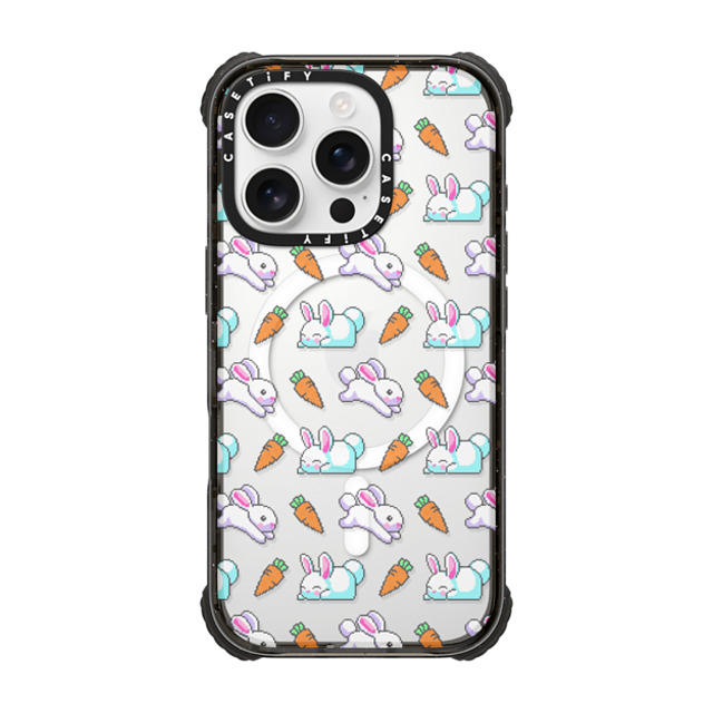 CASETiFY iPhone 16 Pro Case Black ウルトラ インパクトケース MagSafe 対応 Bunny Carrot casetify_artist CASETiFY iPhone 16 Pro Case Black ウルトラ インパクトケース MagSafe 対応 Bunny Carrot casetify_artist