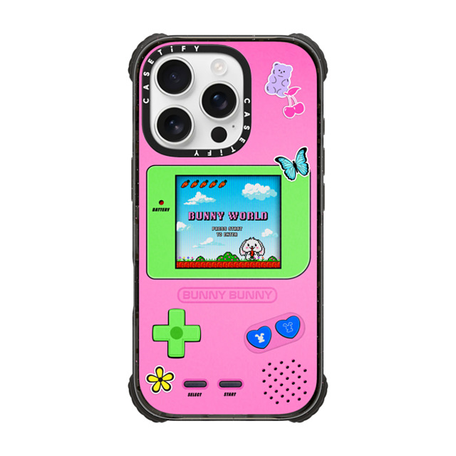 CASETiFY iPhone 16 Pro ケース ブラック ウルトラ インパクトケース MagSafe 対応 Bunny World casetify_artist Father's Day CASETiFY iPhone 16 Pro ケース ブラック ウルトラ インパクトケース MagSafe 対応 Bunny World casetify_artist Father's Day