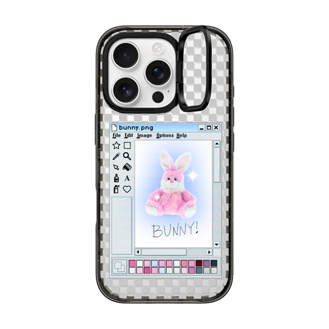 CASETiFY iPhone 16 Pro ケース ブラック インパクトリングスタンドケース MagSafe対応 Bunny. png casetify_artist Father's Day CASETiFY iPhone 16 Pro ケース ブラック インパクトリングスタンドケース MagSafe対応 Bunny. png casetify_artist Father's Day