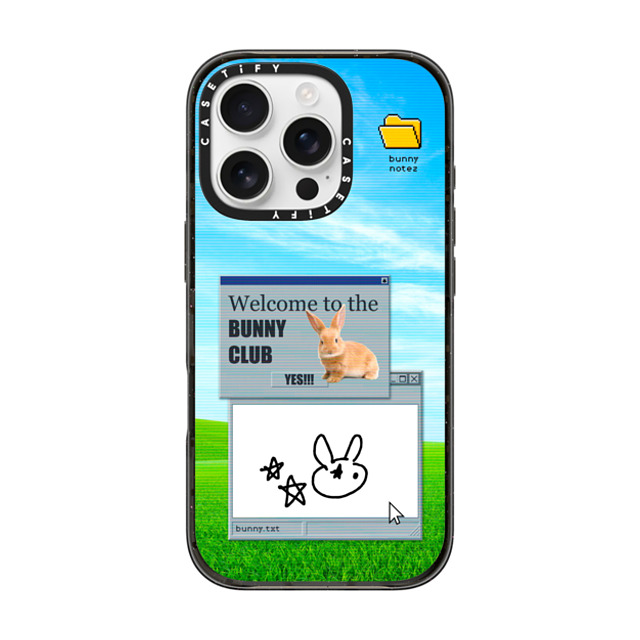 CASETiFY iPhone 16 Pro Case Black Impact Case Bunny Talk casetify_artist CASETiFY iPhone 16 Pro Case Black Impact Case Bunny Talk casetify_artist