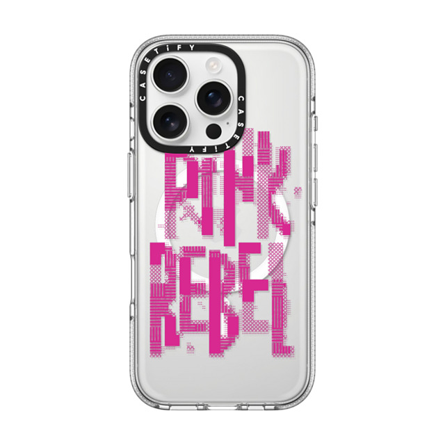 CASETiFY iPhone 16 Pro Case クリア クリア ケース MagSafe対応 Typography,Y2K Typography,Y2K Pink Rebel Father's Day CASETiFY iPhone 16 Pro Case クリア クリア ケース MagSafe対応 Typography,Y2K Typography,Y2K Pink Rebel Father's Day