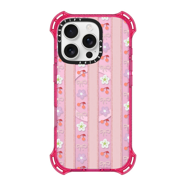 CASETiFY iPhone 16 Pro ケース プリムローズ ピンク バウンスケース Cherry,Floral Ribbon,Floral,Cherry Strawberry Milk Father's Day CASETiFY iPhone 16 Pro ケース プリムローズ ピンク バウンスケース Cherry,Floral Ribbon,Floral,Cherry Strawberry Milk Father's Day