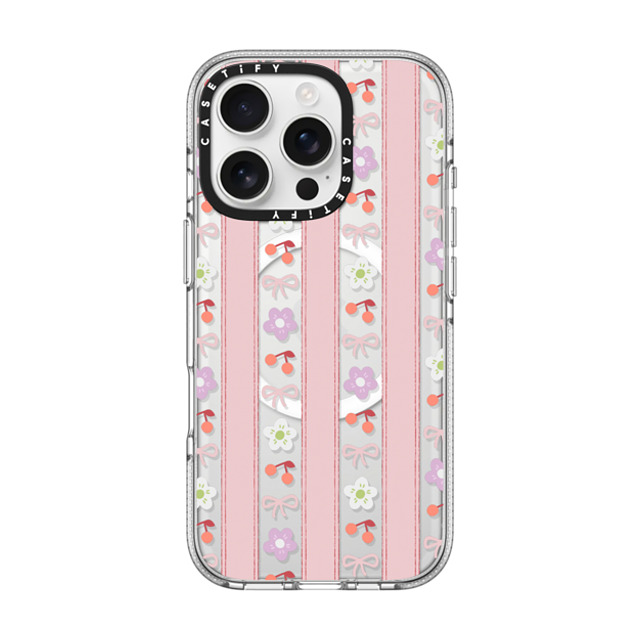 CASETiFY iPhone 16 Pro Case Clear Clear Case MagSafe Compatible Cherry,Floral Ribbon,Floral,Cherry Strawberry Milk Father's Day CASETiFY iPhone 16 Pro Case Clear Clear Case MagSafe Compatible Cherry,Floral Ribbon,Floral,Cherry Strawberry Milk Father's Day