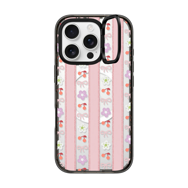 CASETiFY iPhone 16 Pro Case Black インパクトリングスタンドケース MagSafe対応 Cherry,Floral Ribbon,Floral,Cherry Strawberry Milk Father's Day CASETiFY iPhone 16 Pro Case Black インパクトリングスタンドケース MagSafe対応 Cherry,Floral Ribbon,Floral,Cherry Strawberry Milk Father's Day