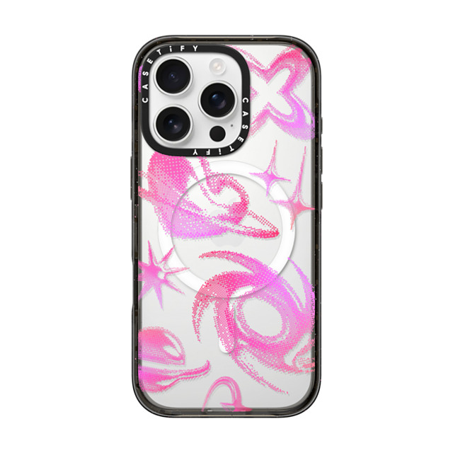 CASETiFY iPhone 16 Pro ケース ブラック インパクトケース MagSafe対応 Star,Heart Heart,Star,Y2K Y2K Bitmap Father's Day CASETiFY iPhone 16 Pro ケース ブラック インパクトケース MagSafe対応 Star,Heart Heart,Star,Y2K Y2K Bitmap Father's Day