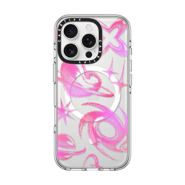 CASETiFY iPhone 16 Pro ケース クリア クリア ケース MagSafe対応 Star,Heart Heart,Star,Y2K Y2K Bitmap Father's Day CASETiFY iPhone 16 Pro ケース クリア クリア ケース MagSafe対応 Star,Heart Heart,Star,Y2K Y2K Bitmap Father's Day